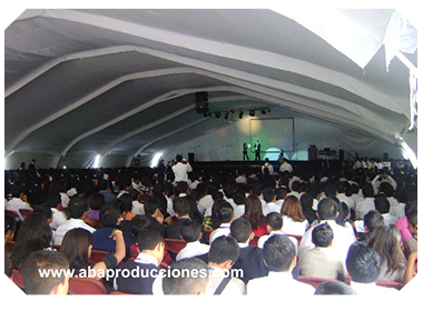 RENTA DE CARPAS GIGANTES PARA CONCIERTOS